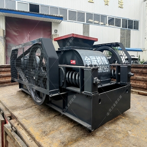 2PG400X250小型對輥破碎機(jī)發(fā)貨圖片_發(fā)往江蘇蘇州_破碎硅鐵