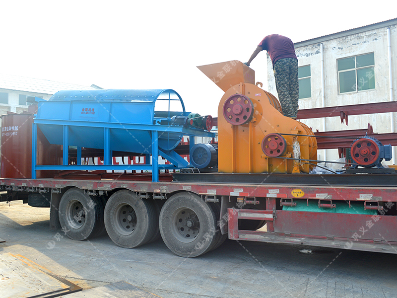 雙級粉碎機生產線發貨圖片_發往云南瀾滄_破碎錳礦石